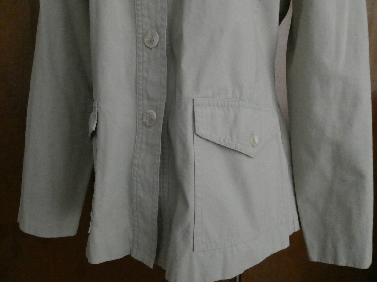 New York & Company Women’s Gray Button-Down Cotton Jacket Blazer Size Medium