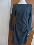 Ralph Lauren women's green evening gathered dress New