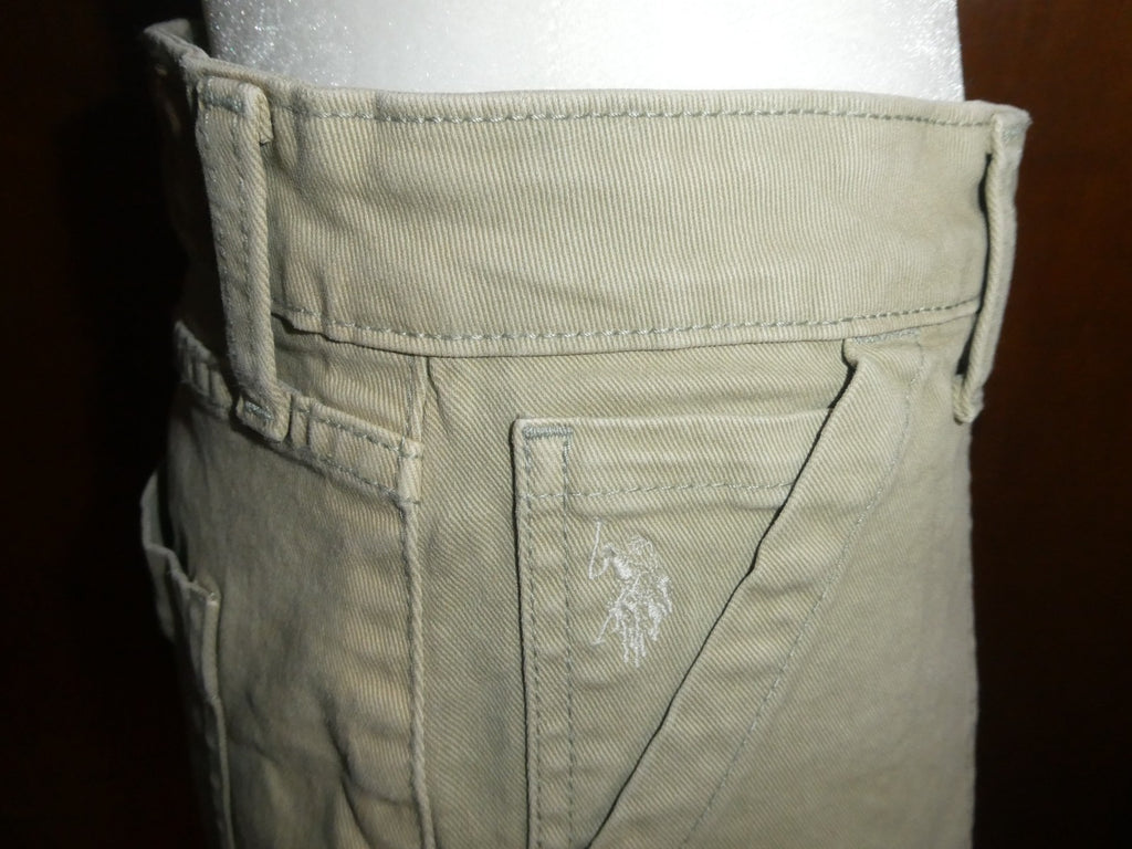 U.S. Polo Assn Women Bermuda Shorts Size 16 High Rise Khaki Style 216652YA