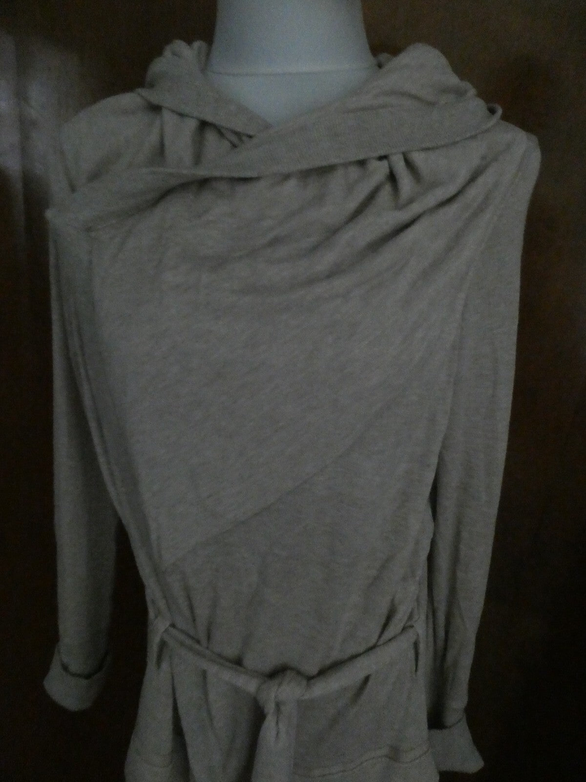Juicy Couture Women's Beige Soft Modal/Cotton Wrap Long Jacket Cardigan Xlarge 