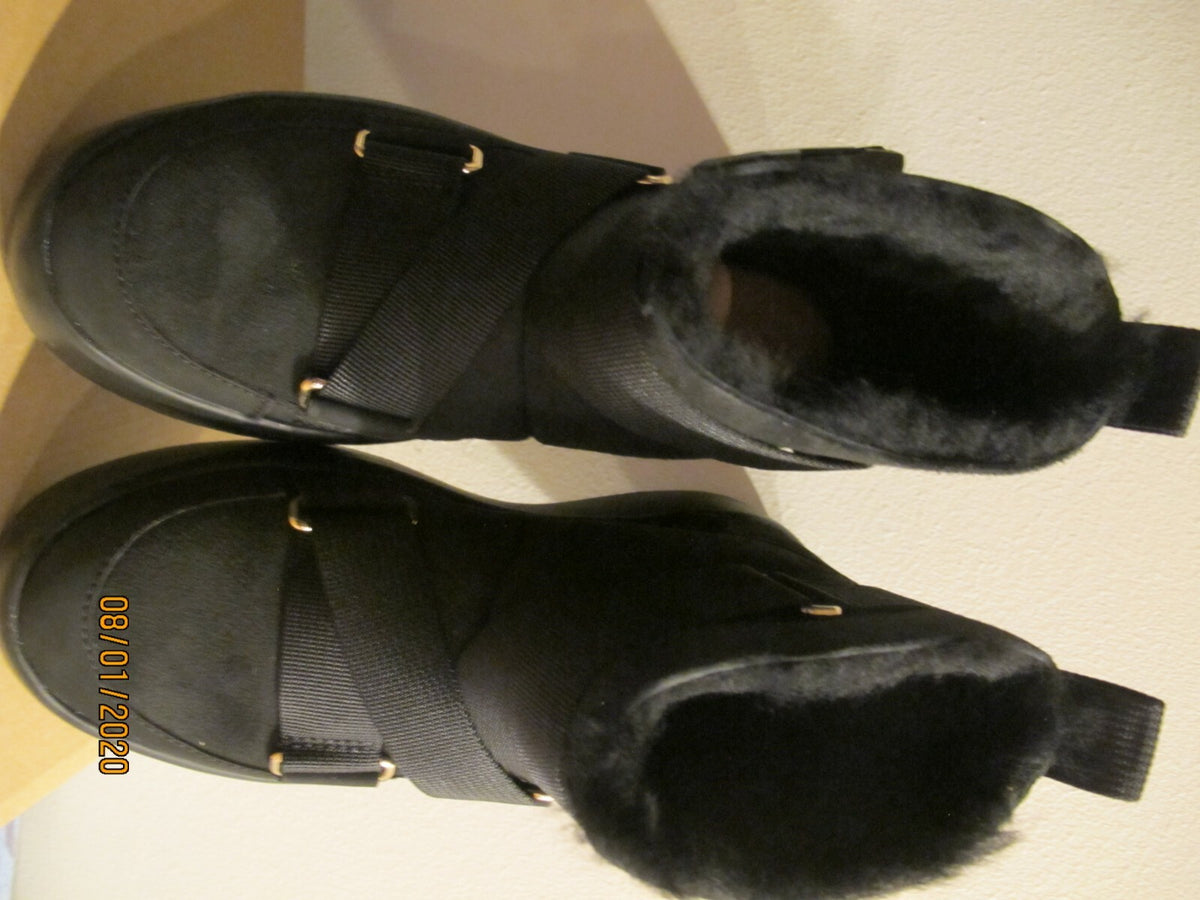 Ugg Australia Women's Black Classic Boom Buckle Combines Sneaker And Boot 5