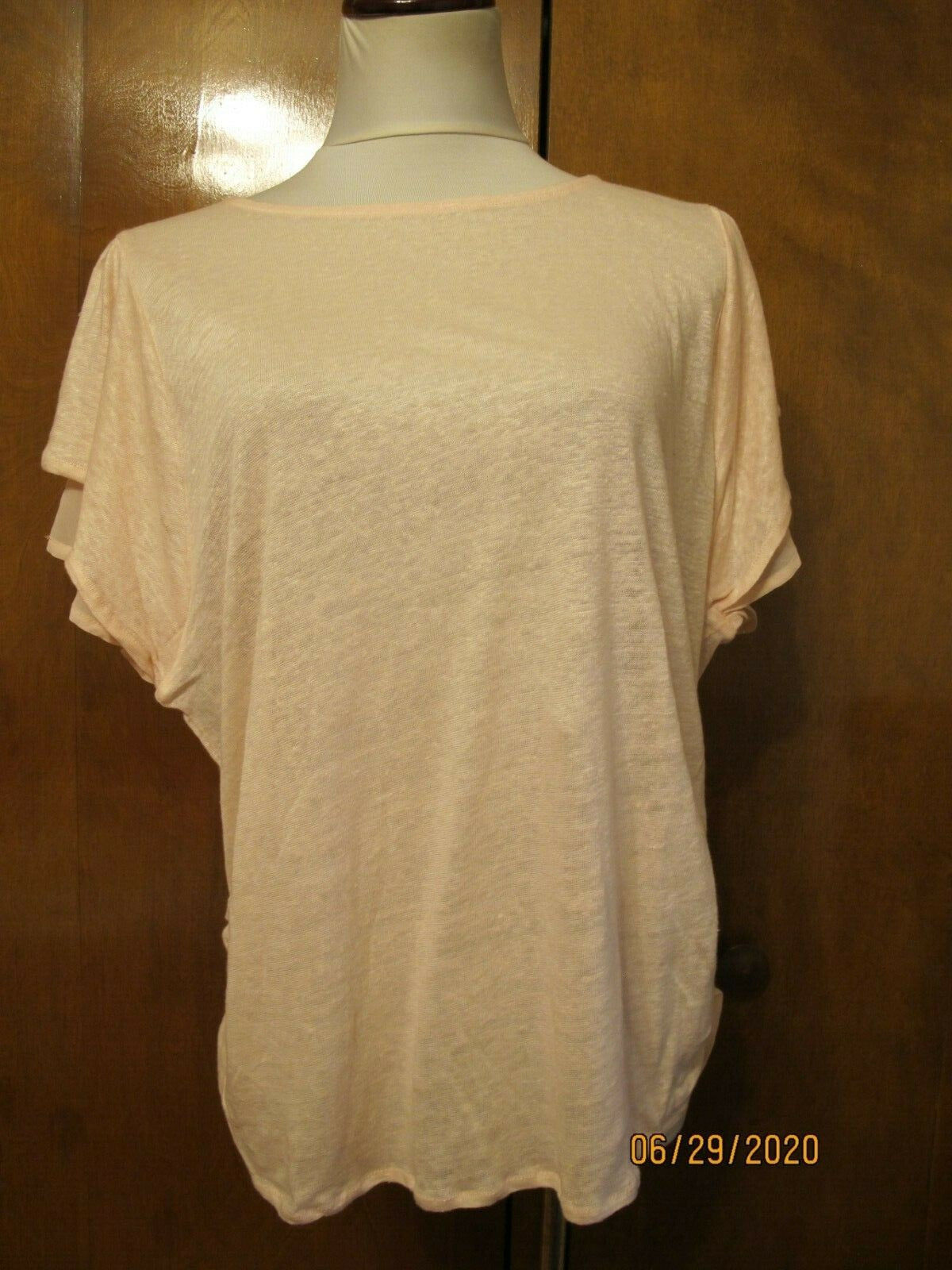 Anthropologie Eri +Ali Women's Rose Ruffled Linen Top