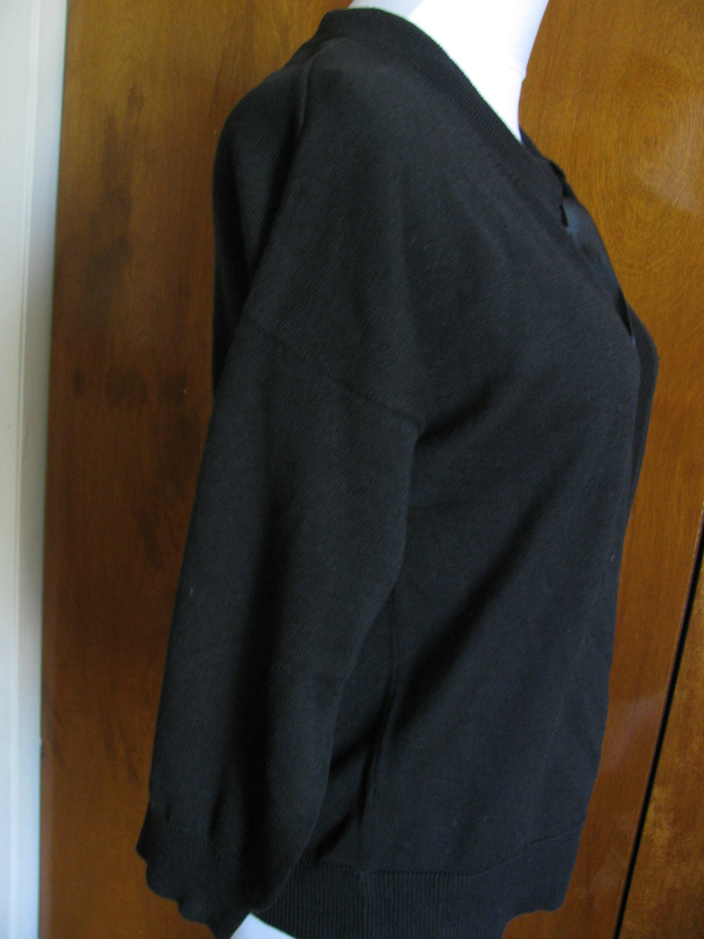 Colour Works Women's Black Cotton Viscose Cardigan Size Medium New