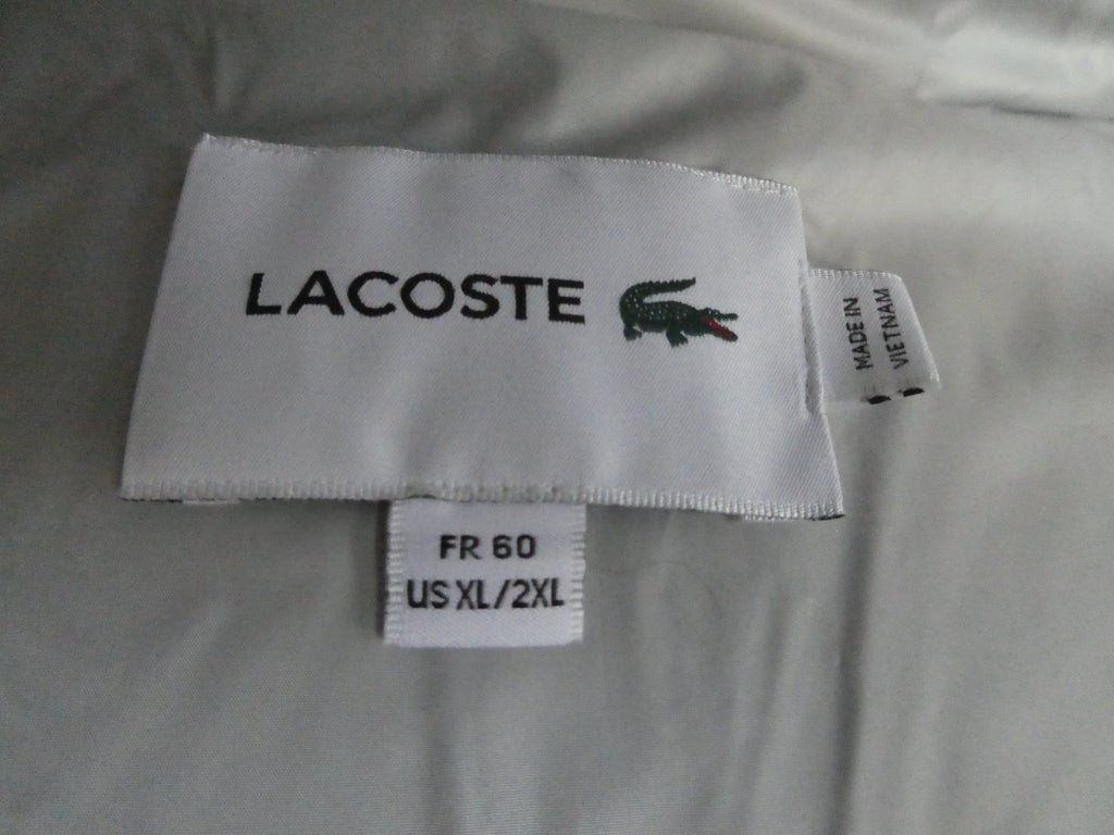 Lacoste Men’s Reversible Down Puffer Jacket XL 2XL Black Gray Hooded NWT $450