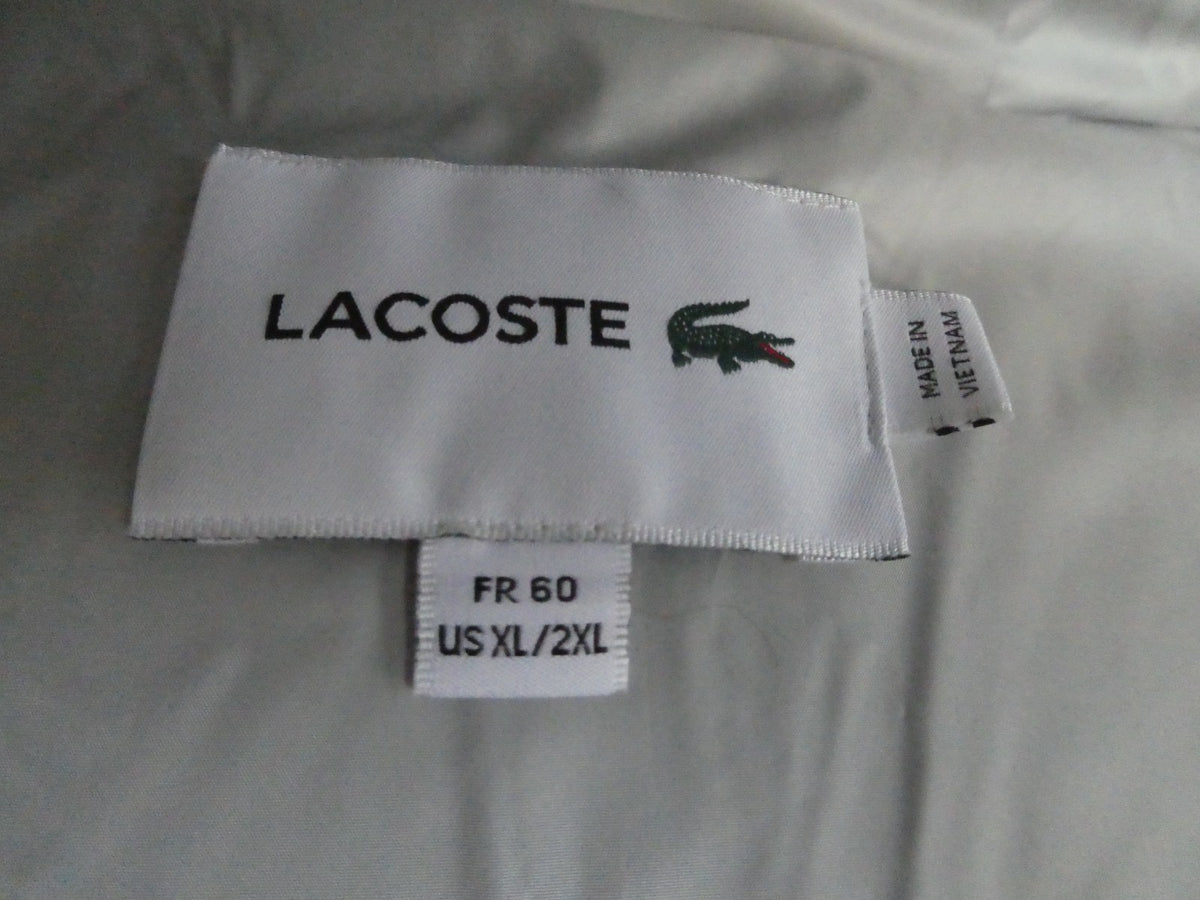 Lacoste Men’s Reversible Down Puffer Jacket XL 2XL Black Gray Hooded NWT $450