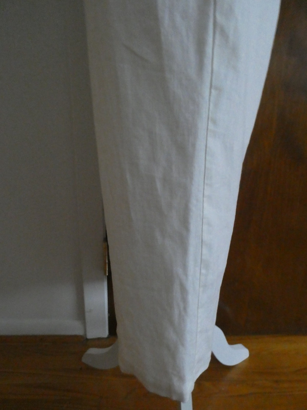 M Collection 100% Linen Pants Women Size 14 White Wide Leg Fully Lined NWT