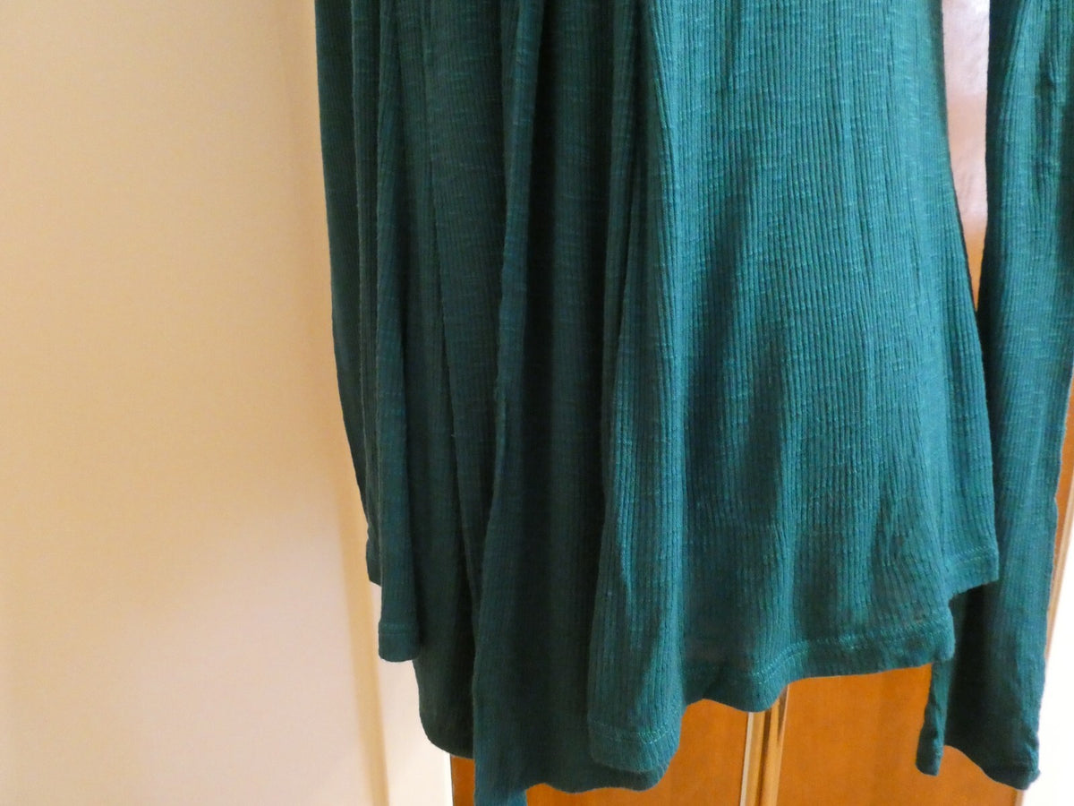 Julia's Closet Women's Teal Green Open Front Detailed Cardigan Medium