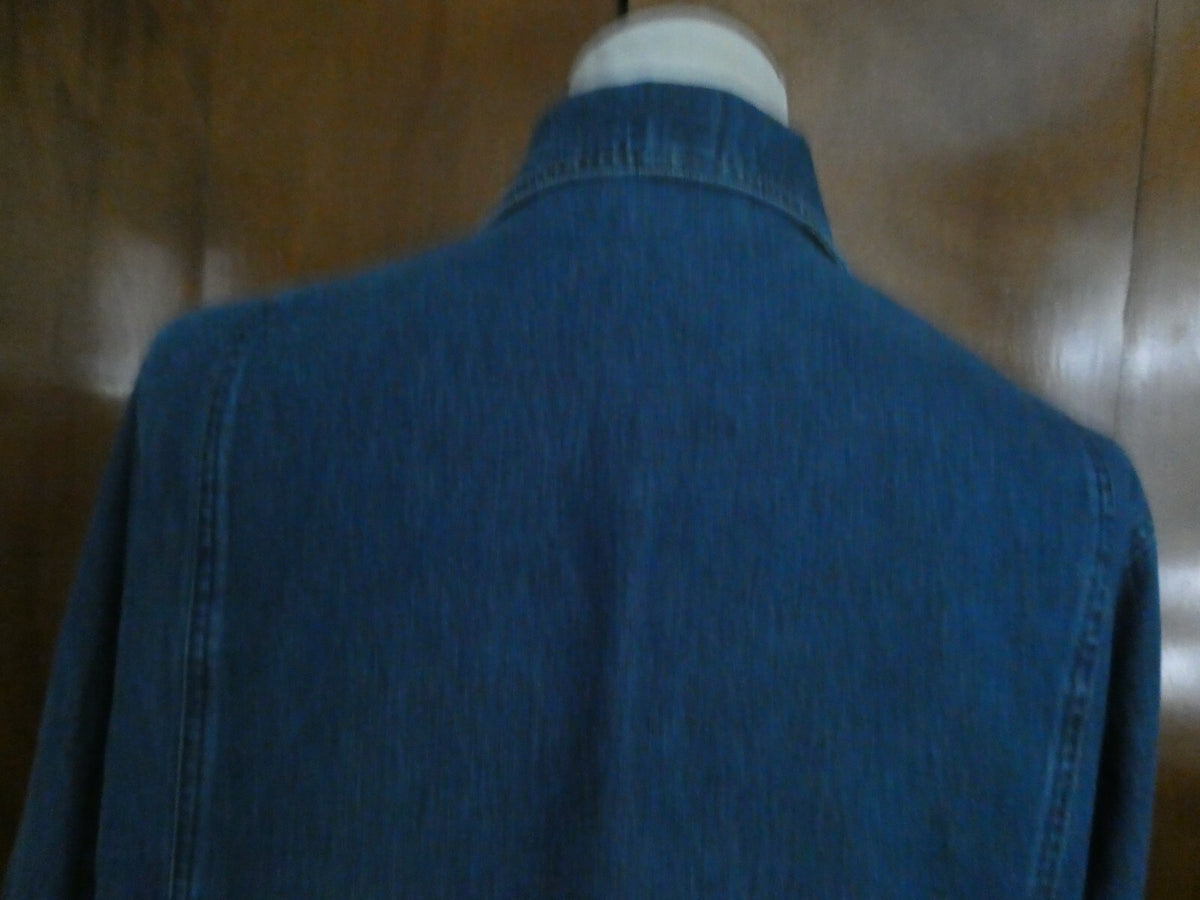 LL Bean Denim Women’s Long Sleeve Blue Lyocell/Cotton Jacket Size 16P 