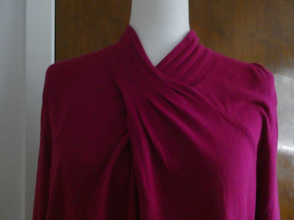 Jones New York Signature Women's Sweater Top Magenta Pink Cotton Modal Size 1X