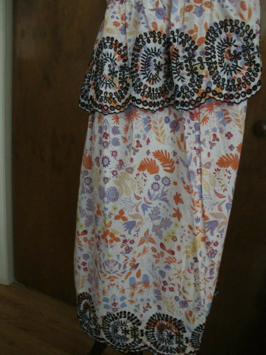 Anthropologie Antick Batik Women Multi Colored A-Line Dress Medium