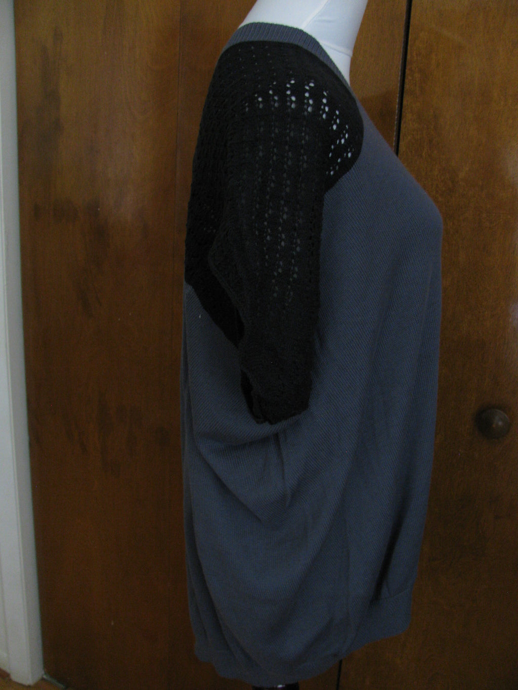 Gap women's gray black knitted gorgeous dolman vest large