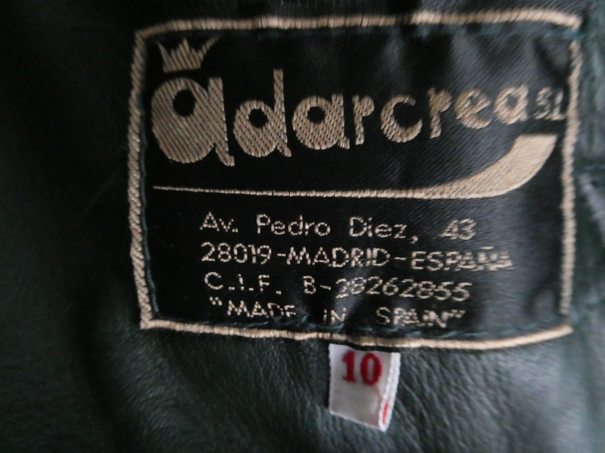 Women's Green Shearling Sheepskin Mid Long Winter Coat Made In Spain Size 10 NWT
