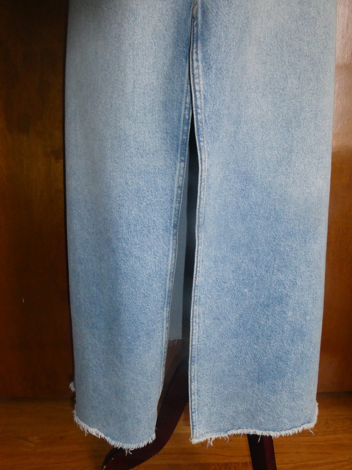 Anthropologie by Pilcro Women Madi Front-Slit Denim Maxi Skirt 14 (can fit 12)