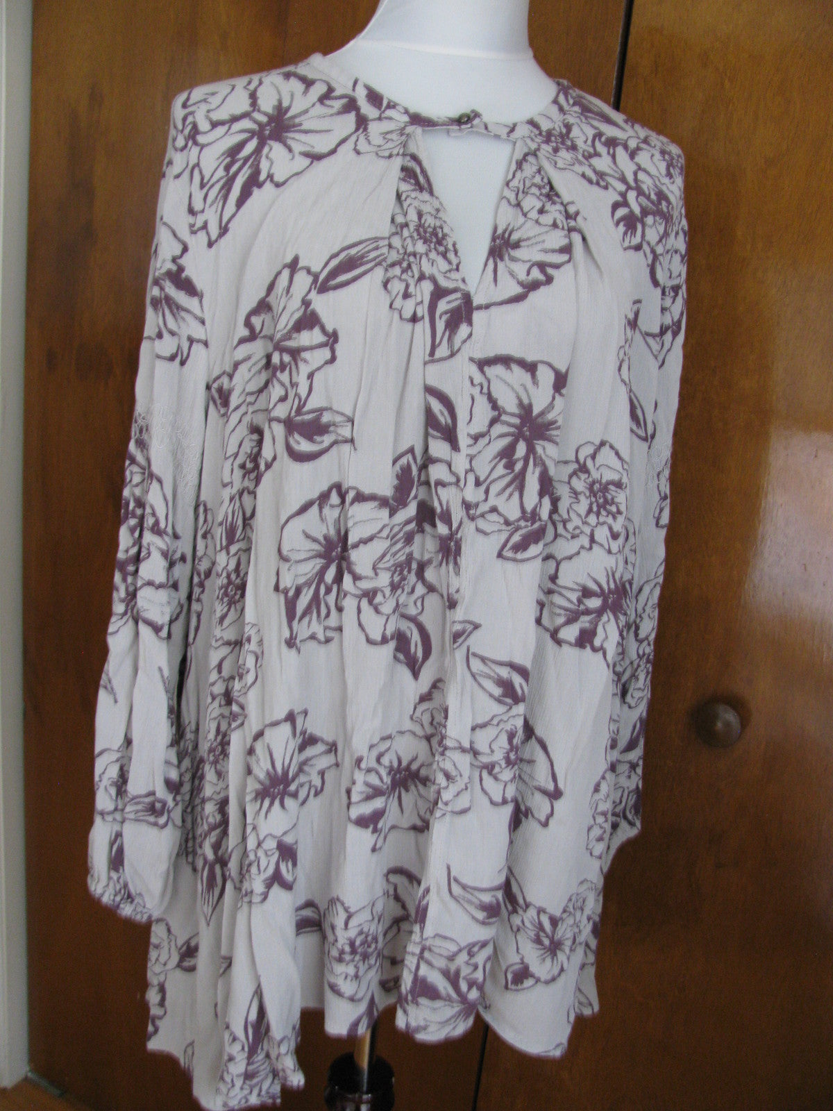 Free People women's cloud combo tunic top rayon size Large 