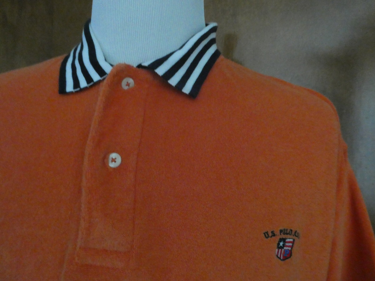 US Polo Assn. men’s orange cotton shirt size XLarge  New 
