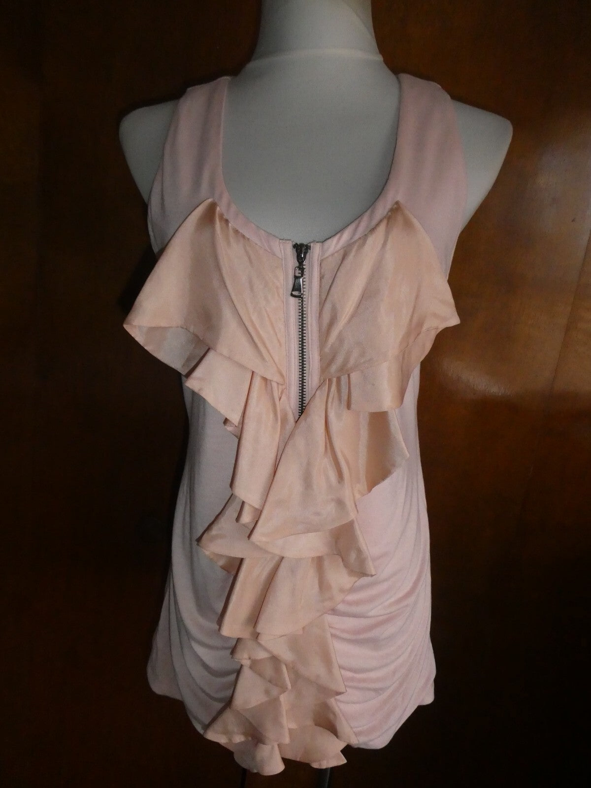 Pure Sugar Women's Pink Cotton/Polyester/Silk Detailed Lined Tunic Top Blouse L