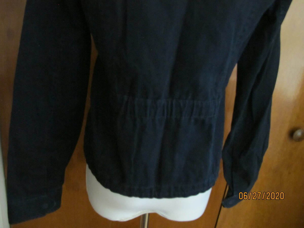 Abercrombie & Fitch navy cotton boys zip out coat jacket size Medium