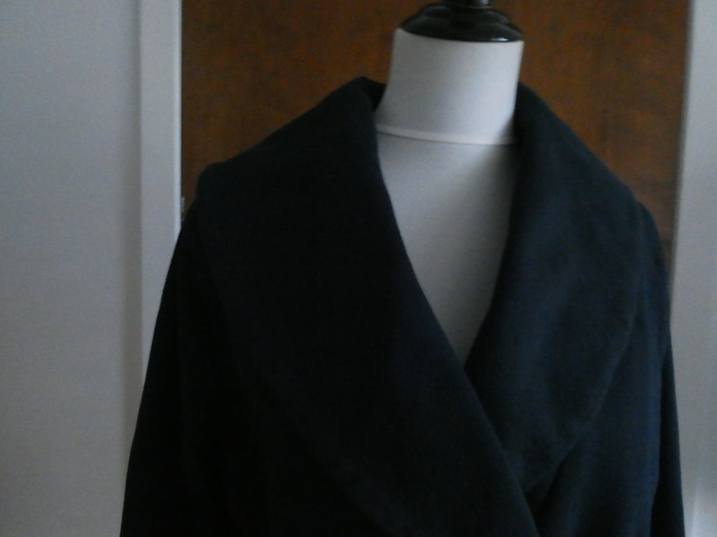 Lauren Jeans Co Black Cotton Wrap Jacket Shawl Collar Belted Women's XLarge