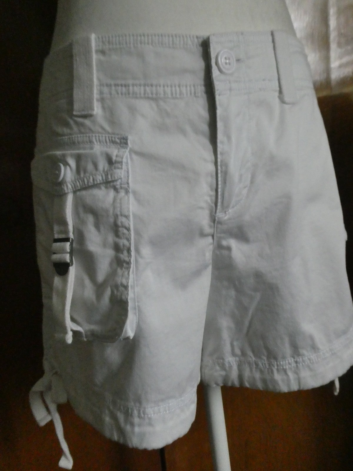 United Colors of Benetton Women White Cargo Shorts EU 46 Cotton Stretch US 10/12
