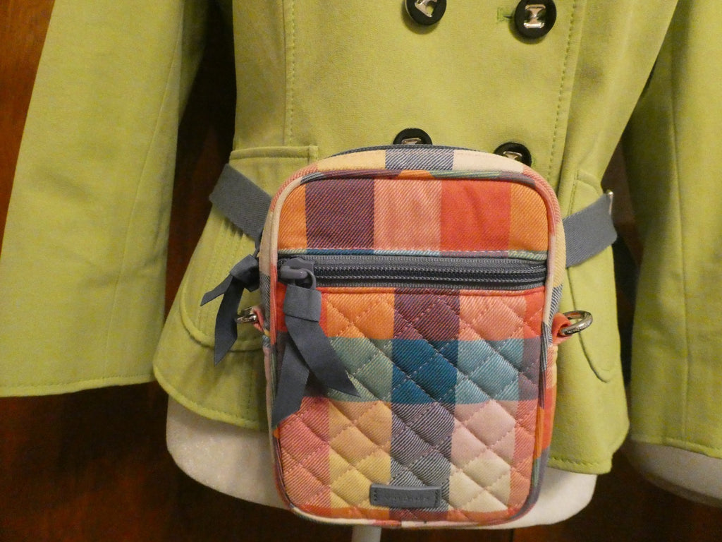 Vera Bradley Quilted Plaid Crossbody Bag Two-in-One Convertible Shoulder Bag