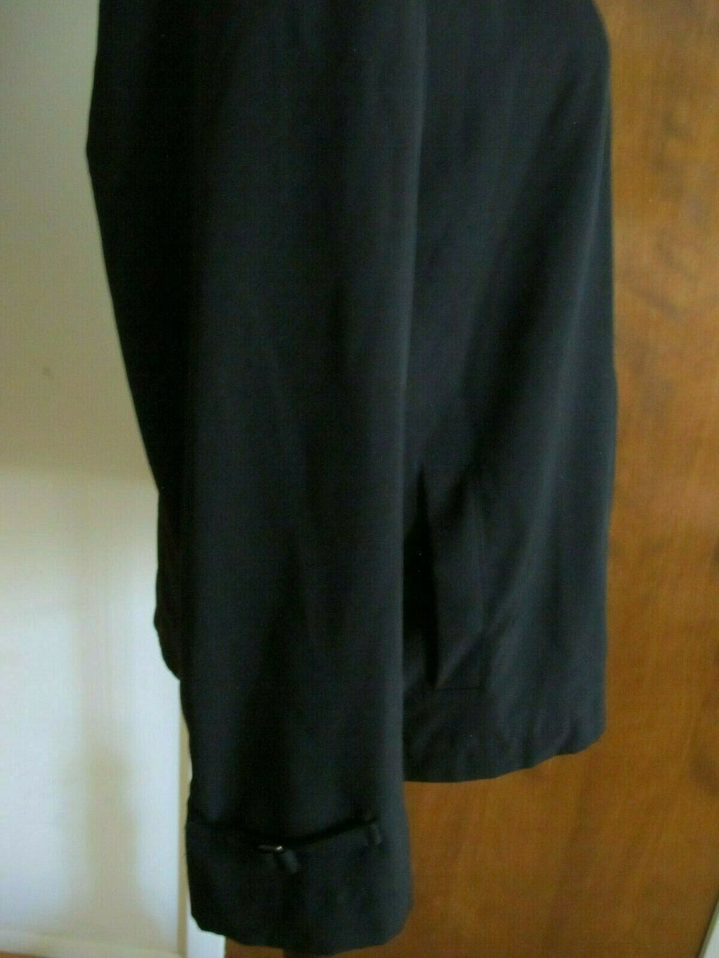 Larry Levine Juniors Black Lined Spring Hooded Coat Jacket Large