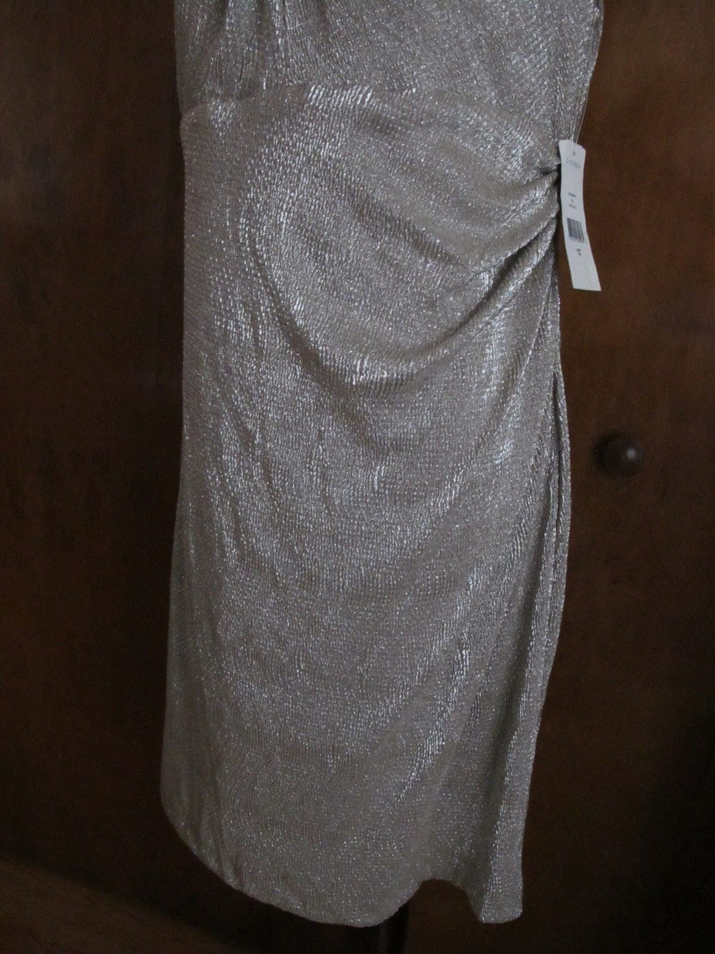 Ralph Lauren Women's White Gold Detailed Lined Evening NWT Dress size 16