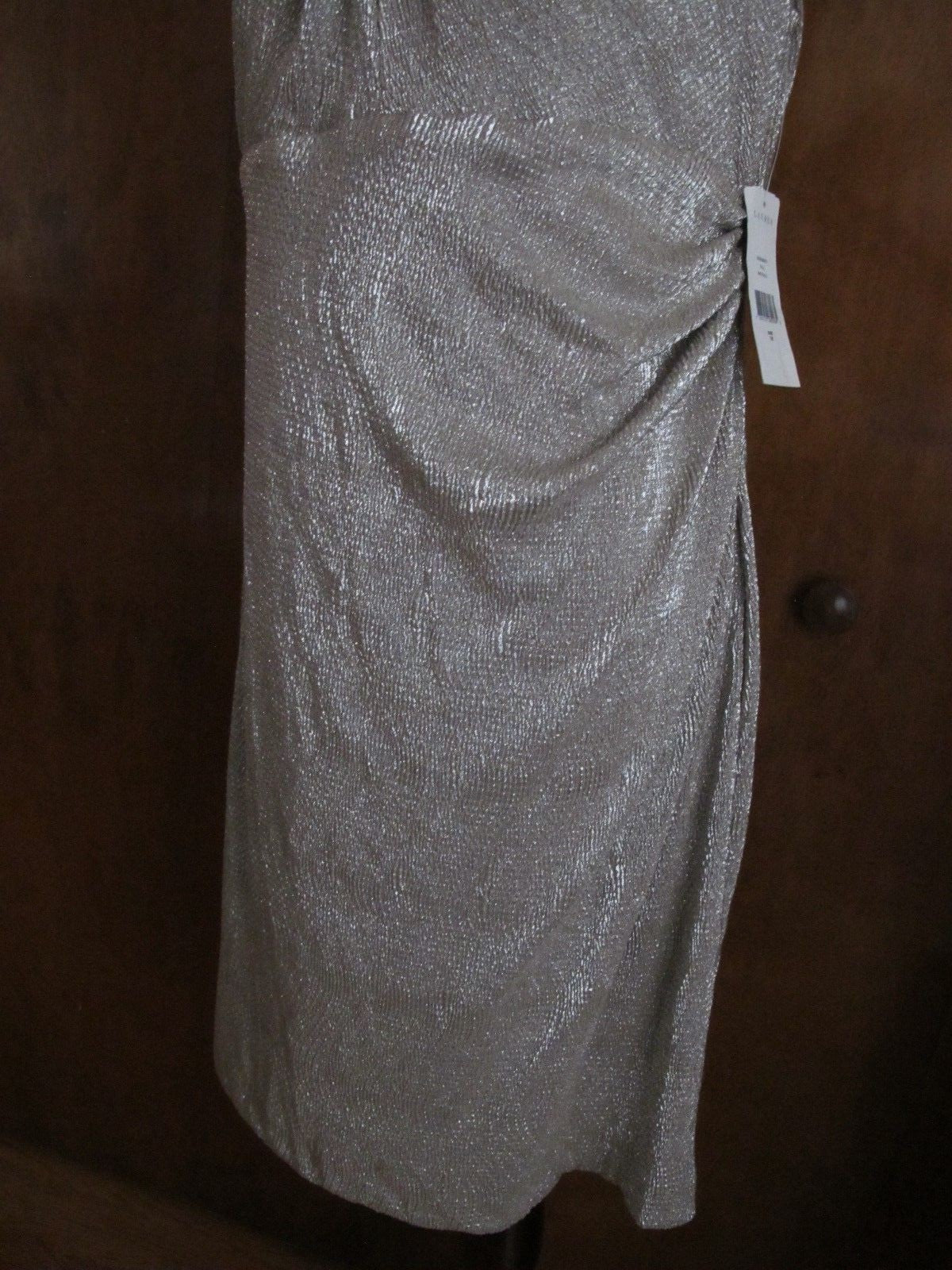 Ralph Lauren Women's White Gold Detailed Lined Evening NWT Dress size 16