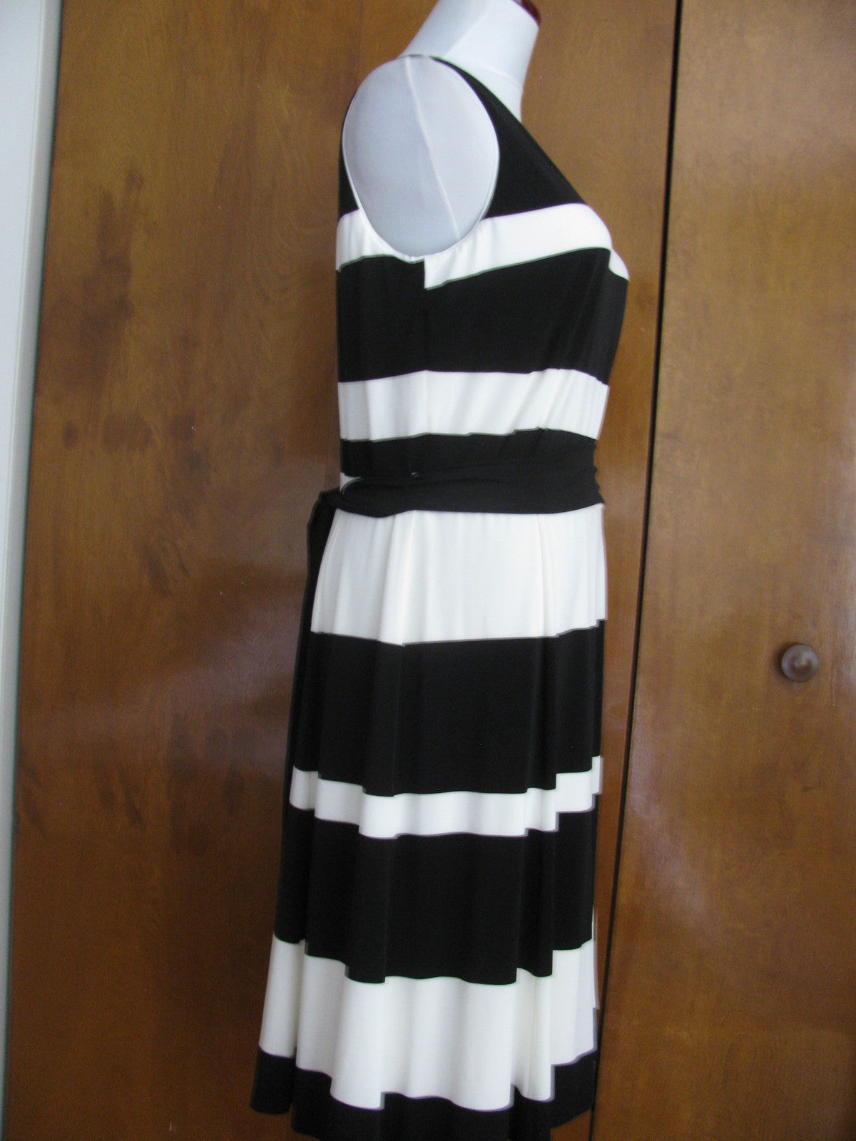 Lauren Ralph Lauren women's black ivory lined dress New