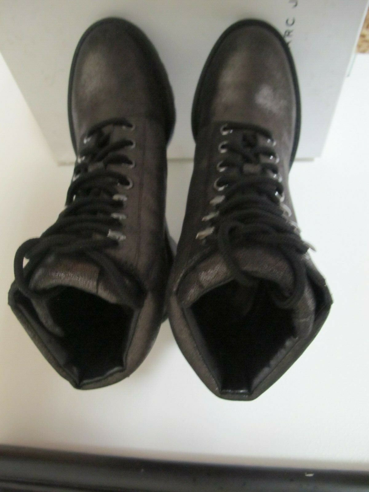 Marc Jacobs Women's Dark Silver Crosby Hiking Boot Ankle Size 38 (US 8)