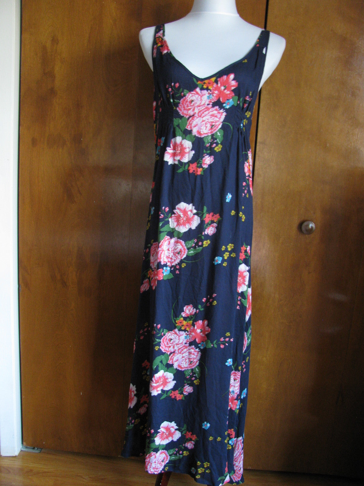 Free People women’s multi color soft rayon long NWT dress size Small 
