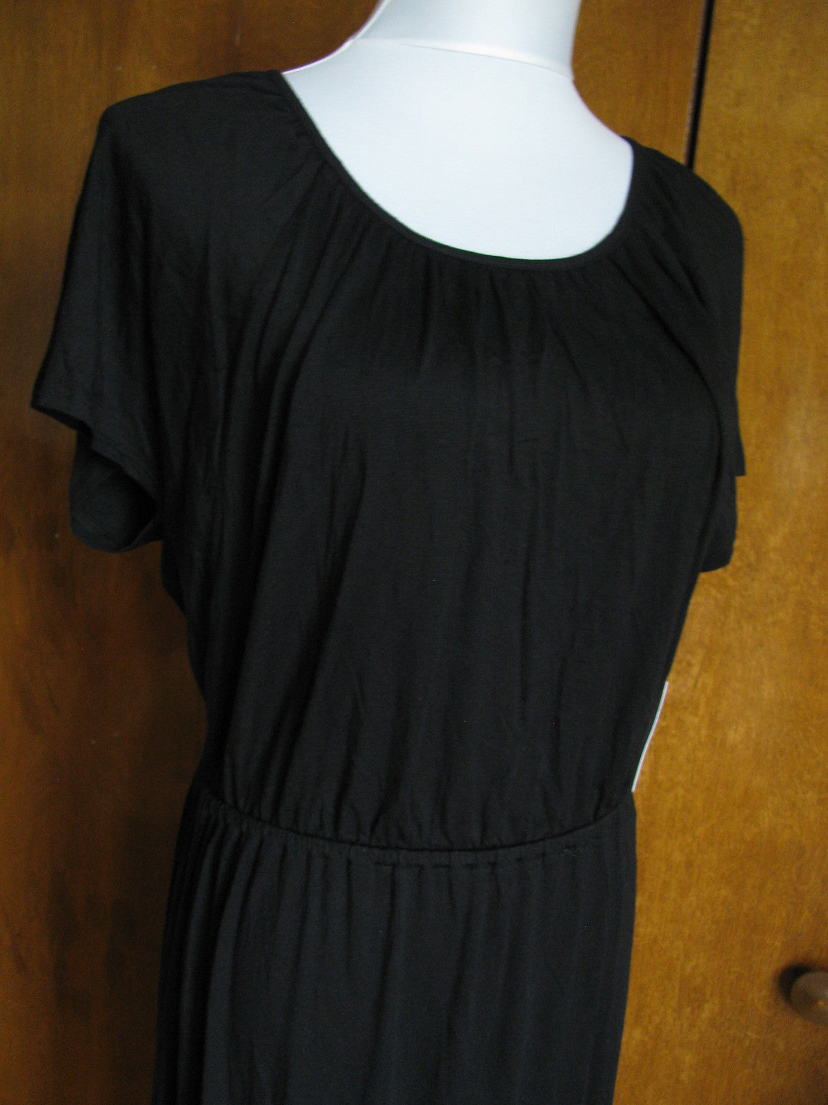 Ella Moss women’s black fitted rayon evening dress Large 