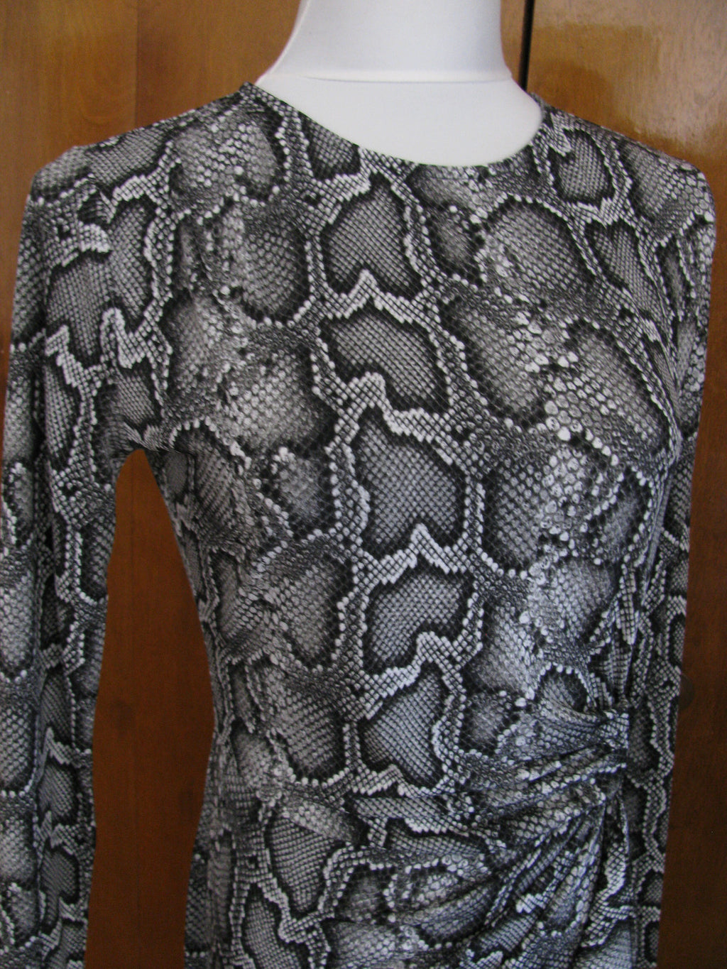Michael Kors women’s snake print faux wrap long sleeves dress Size PM, PL, PS