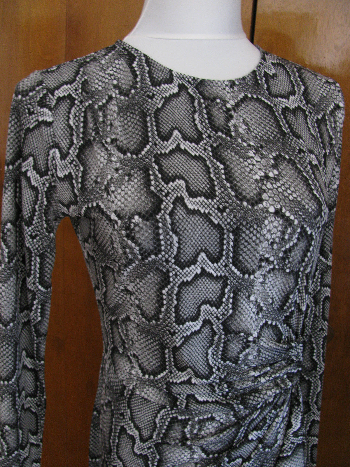 Michael Kors women’s snake print faux wrap long sleeves dress Size PM, PL, PS