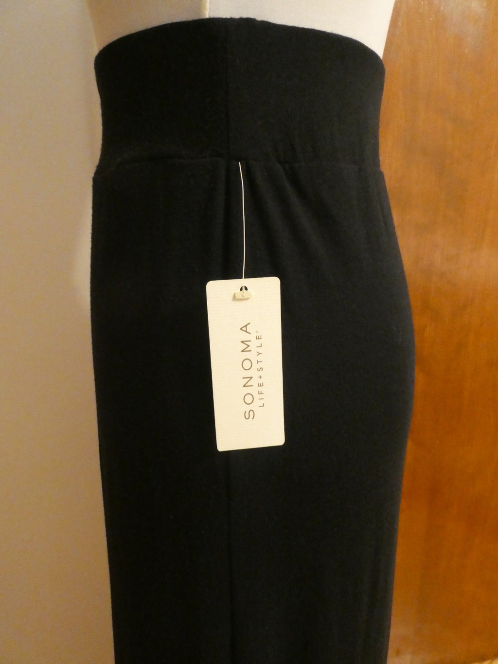 Sonoma Women Black Detailed Maxi Long Soft Skirt Size XSmall New w/Tag