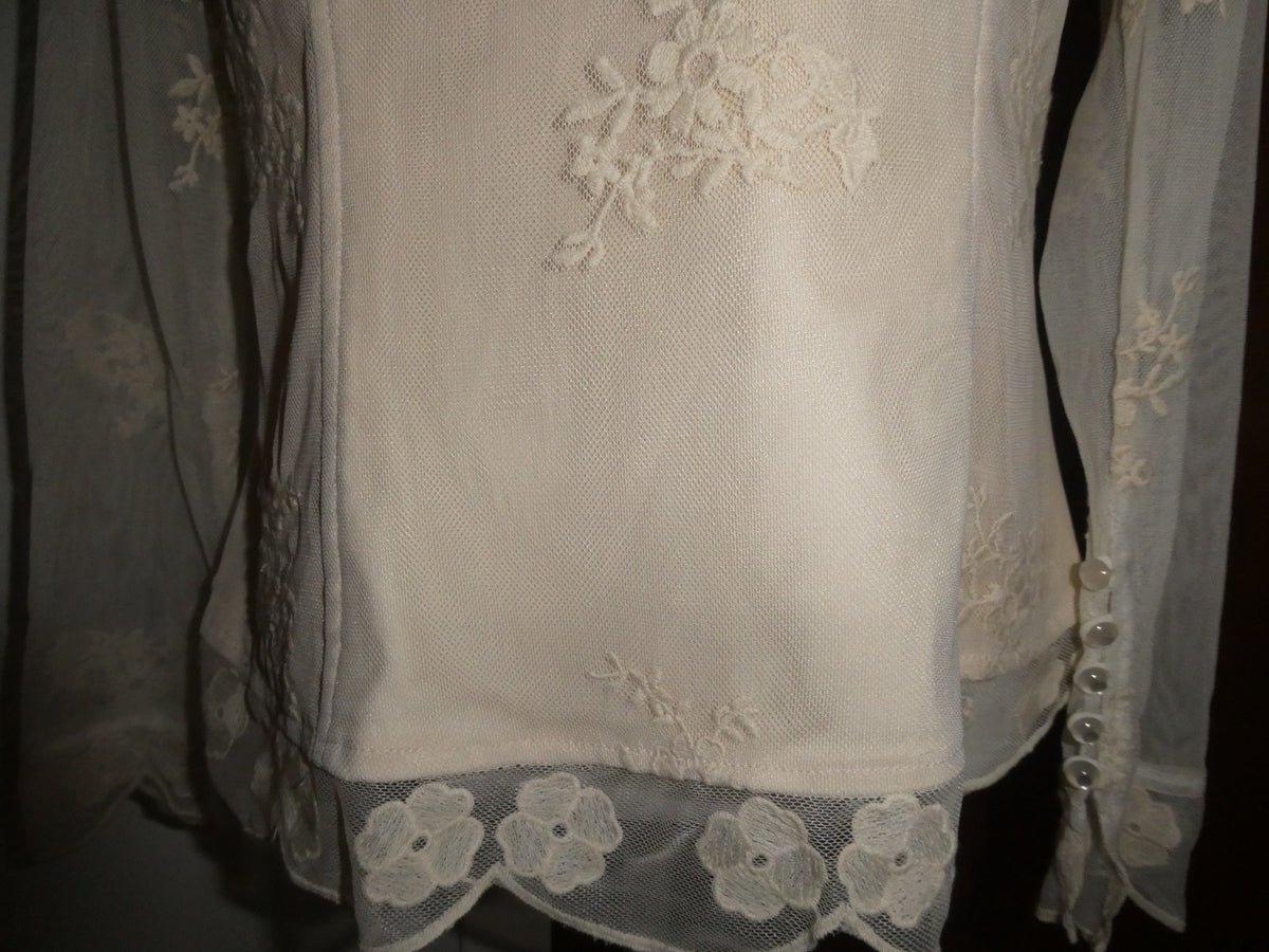 Women's tea stain embroidered lined evening top PL from Macys