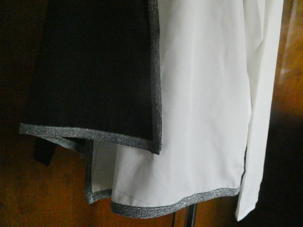 Made With Love women's white/black top XL, XXL- (XL fits L), (XXL fits XL)