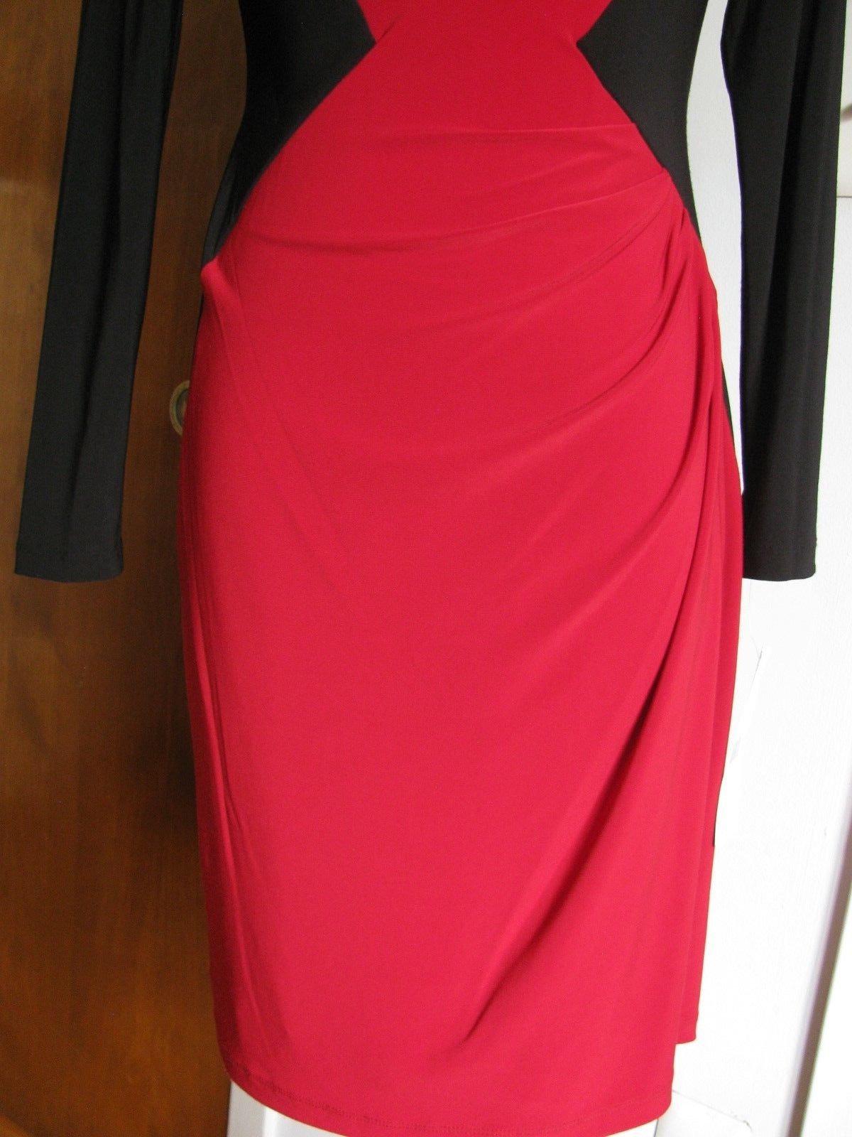 Ralph Lauren women's black red detailed dress New