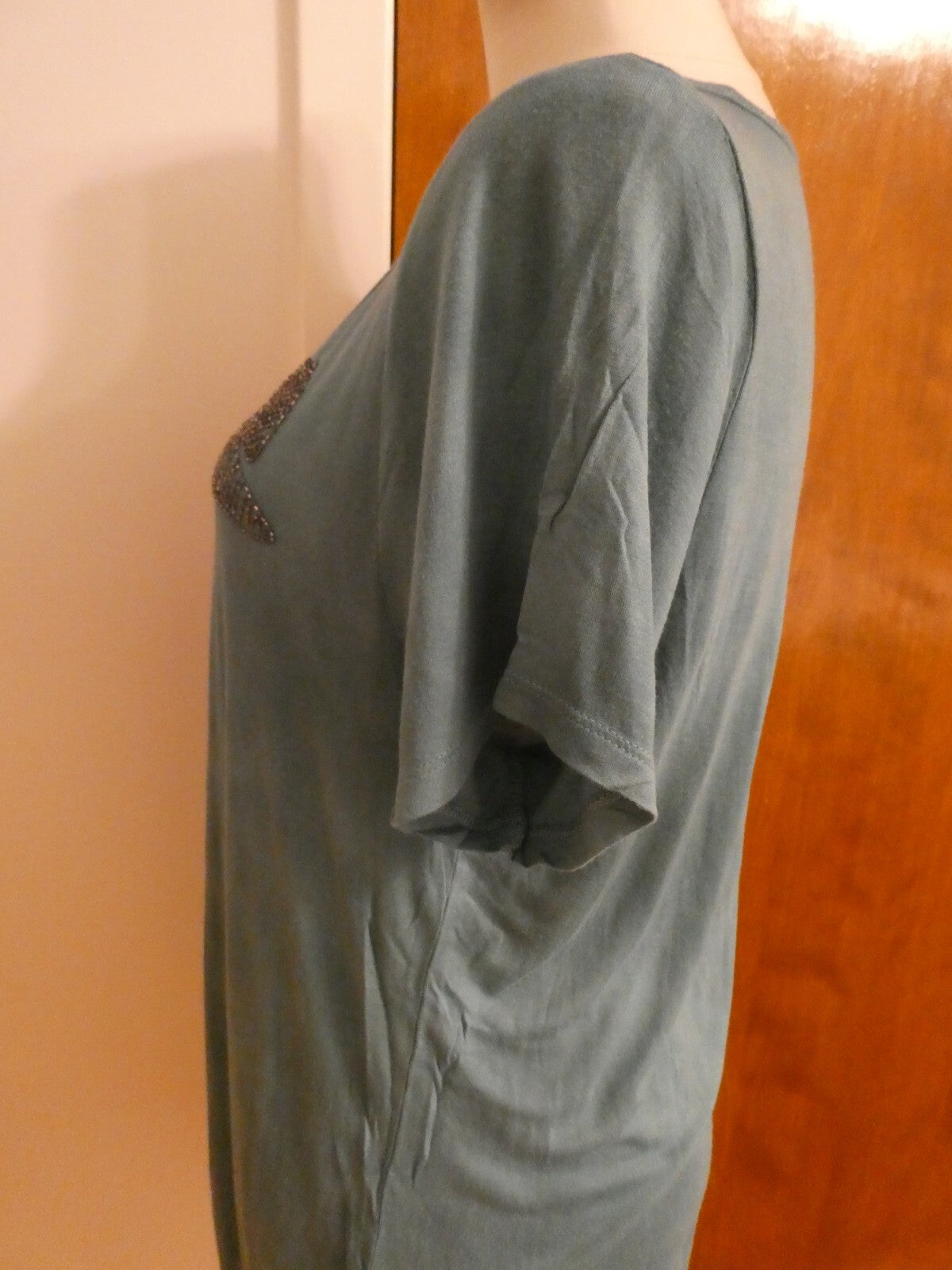 Calvin Klein Jeans women's viscose with beads decorated tunic top large