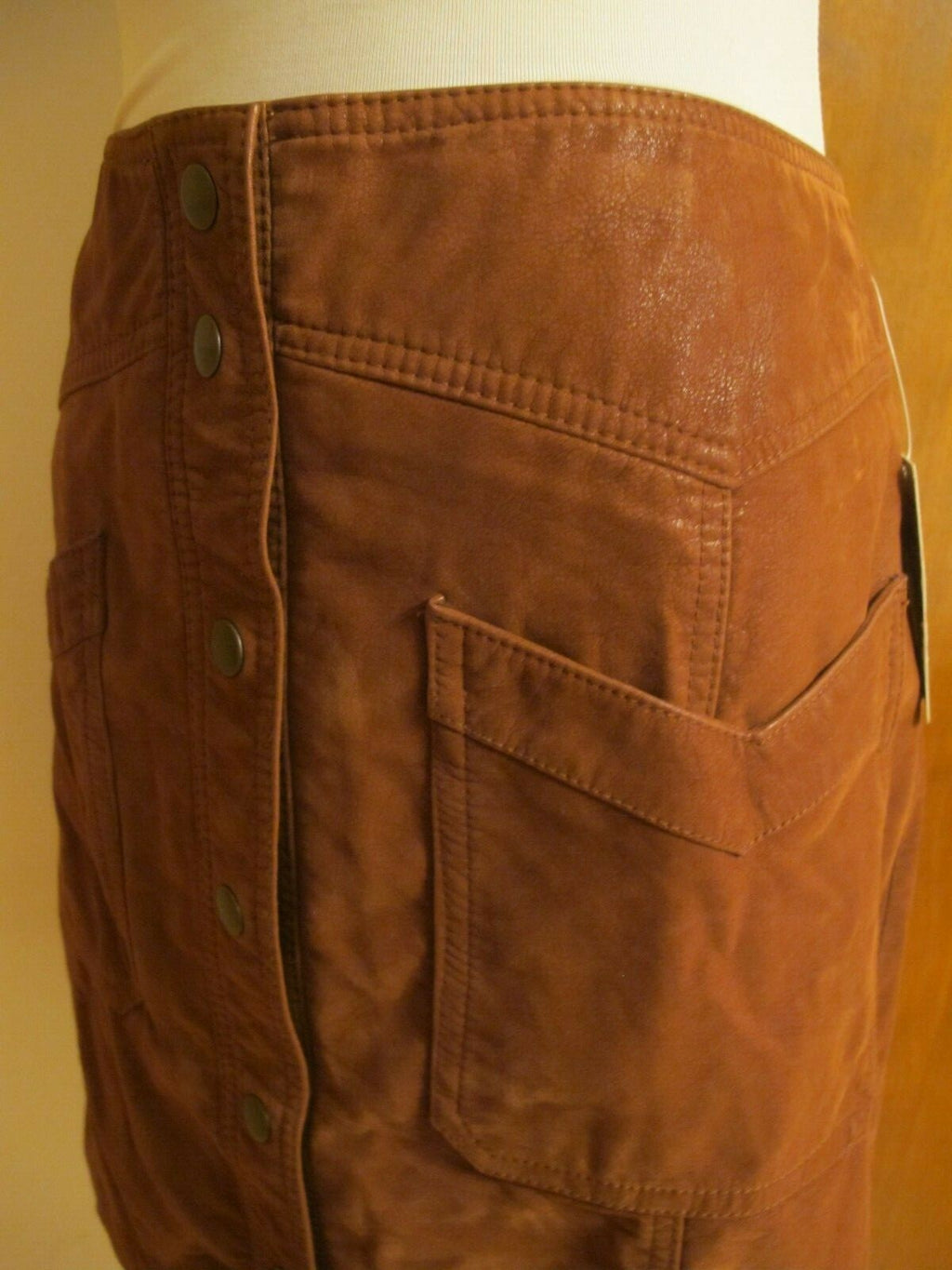 NWT Women's Free People Brown Rayon Lined Mini Skirt Size 12