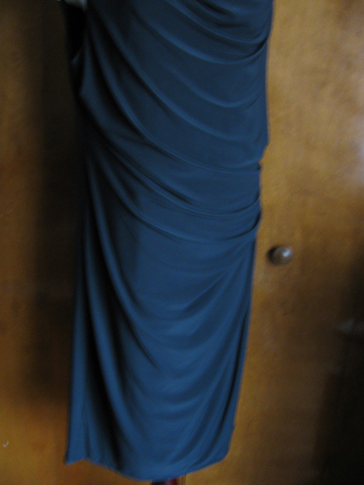 Ralph Lauren Women's Black White Faux Wrap Evening Lined Dress Size 14