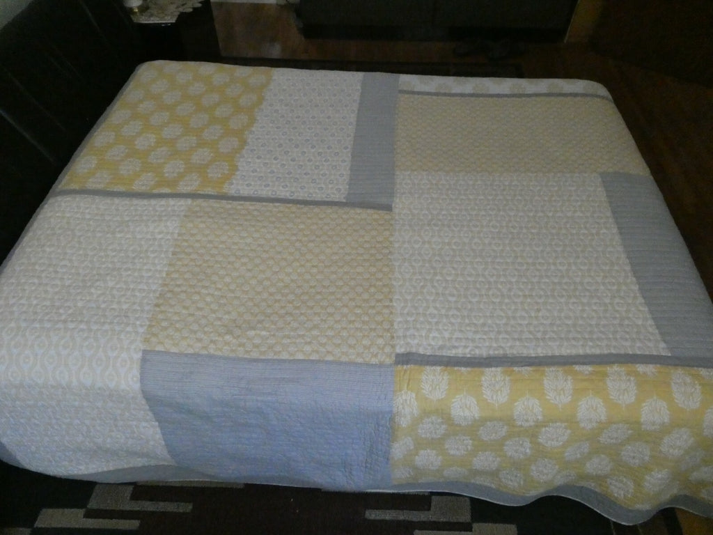Sonoma Cotton Multicolored Full Queen Quilt With Shams 2-Piece Set Reversible 