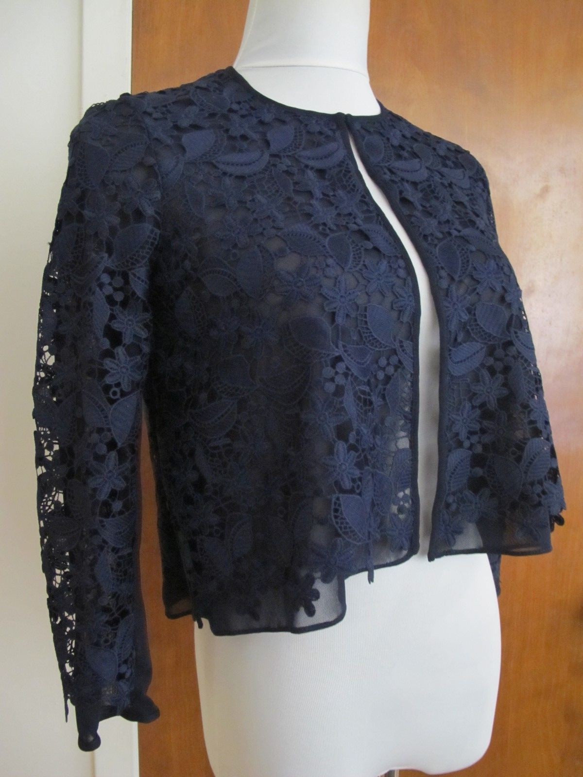 Ralph Lauren women's navy lined evening cardigan size 4new with tag