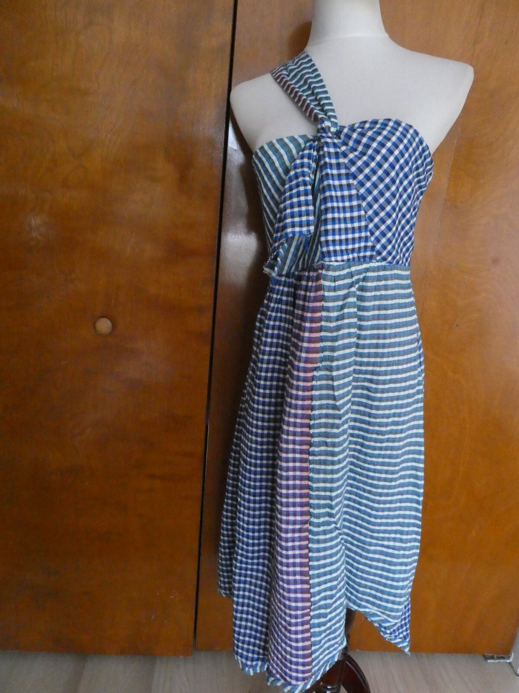 ANTHROPOLOGIE MAEVE Women's Waverly Plaid One Shoulder Full Lined Dress 10,14,16