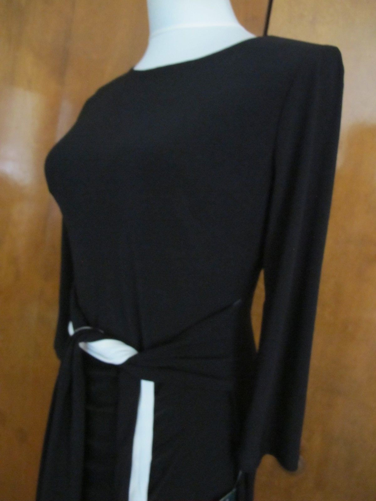 Lauren Ralph Lauren women’s black dress with material black white belt 