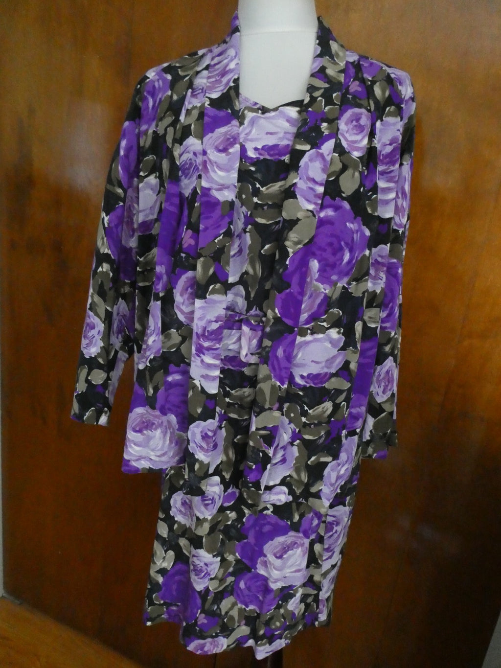 Pura Seta Persona Suits Dress 2 pc Multicolor Dress with Jacket Italy Large USA