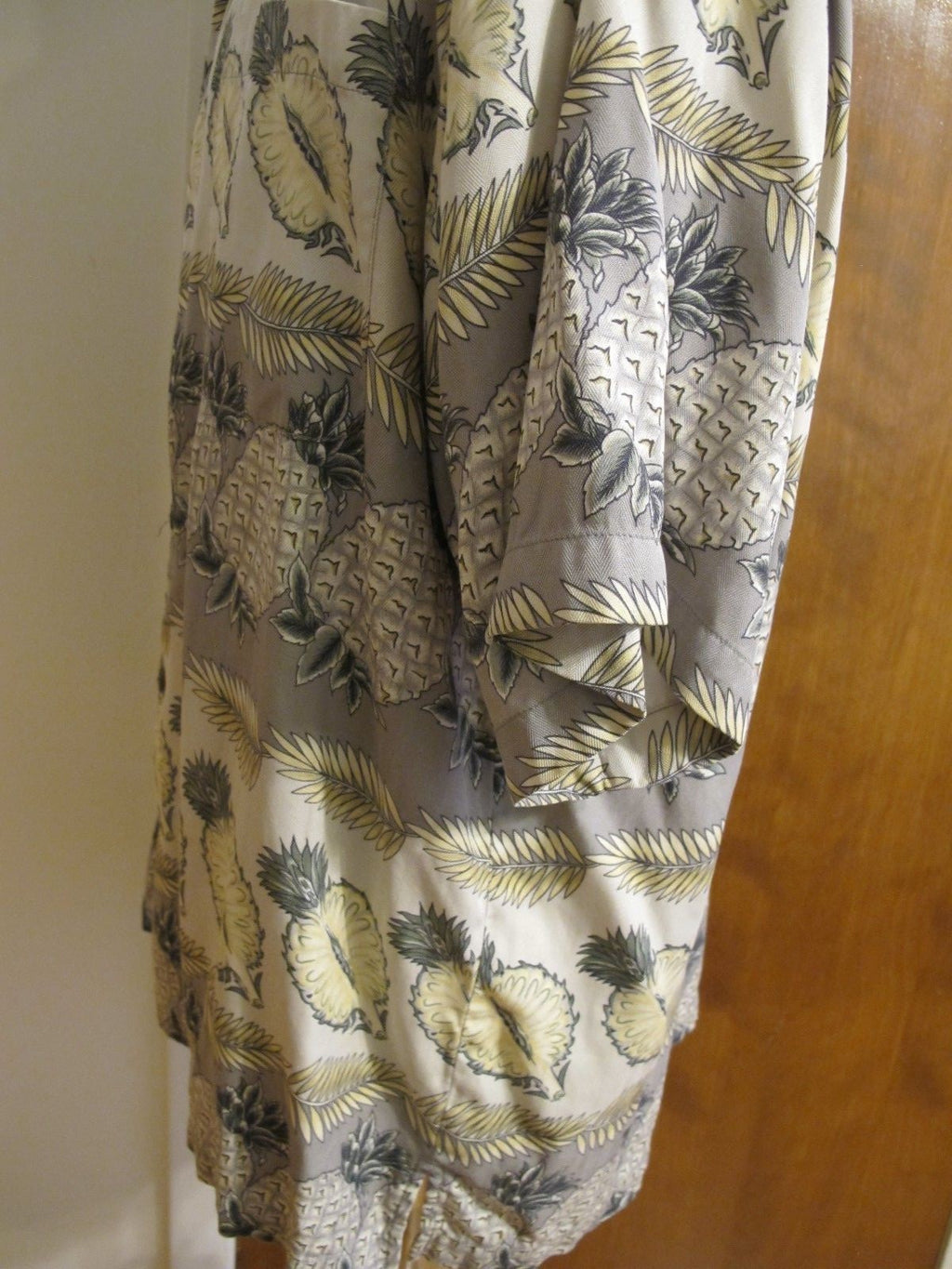 Tommy Bahama Mens Silk Multi Color Gray Bowling Camping Comfortable Shirt Large 