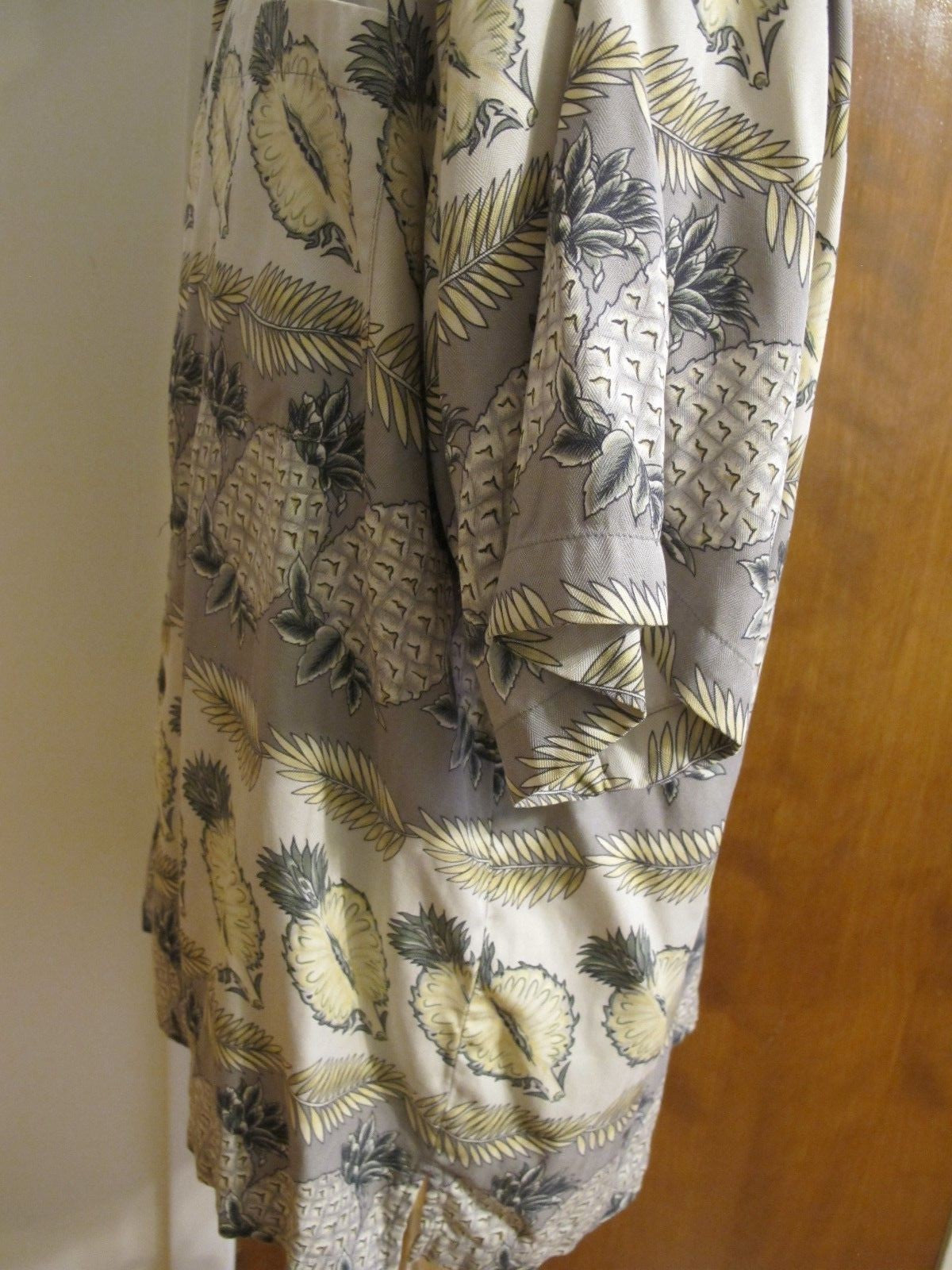 Tommy Bahama Mens Silk Multi Color Gray Bowling Camping Comfortable Shirt Large 