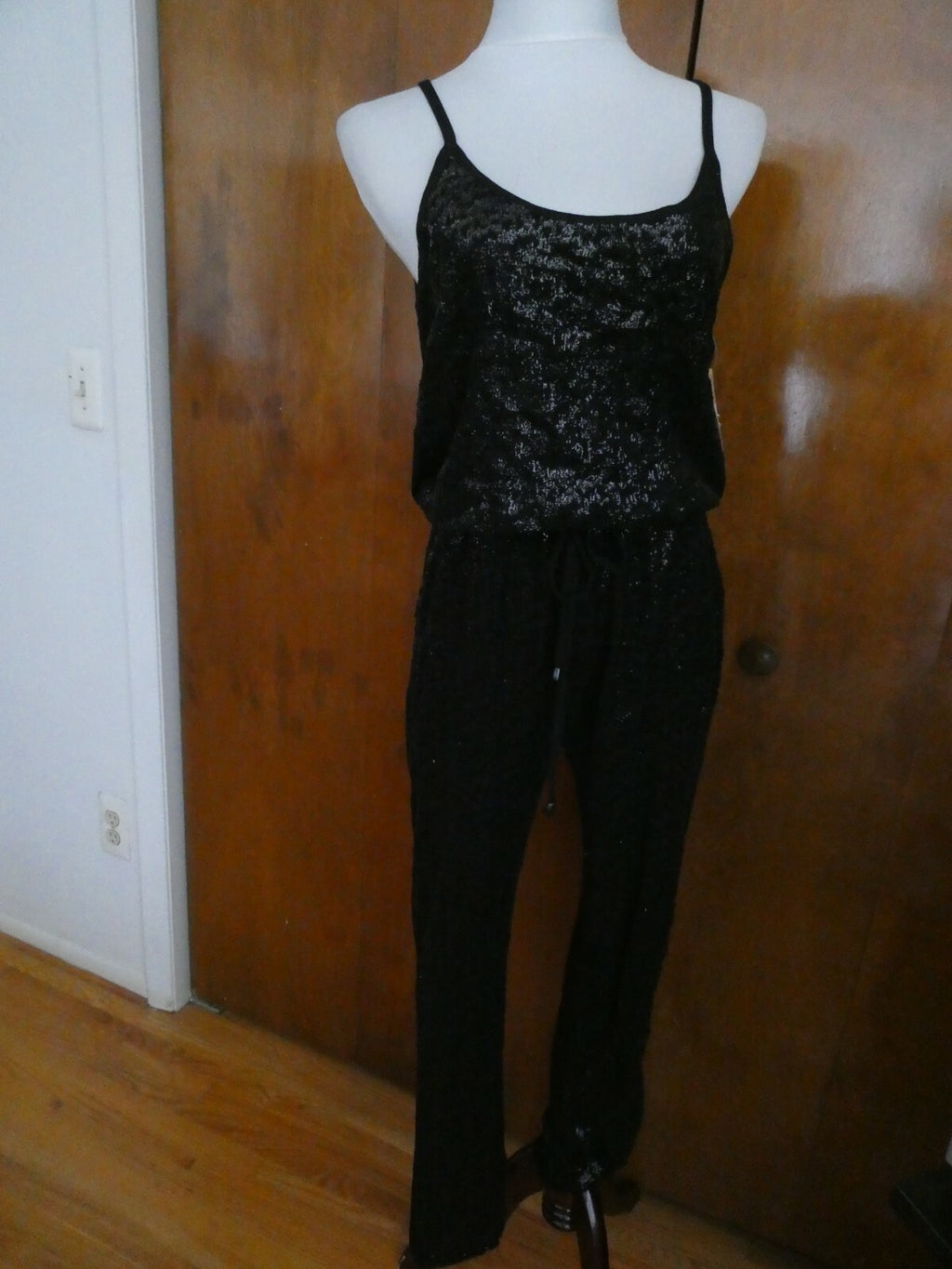 Rachel Roy women's guest list black evening lined jumpsuit size medium New