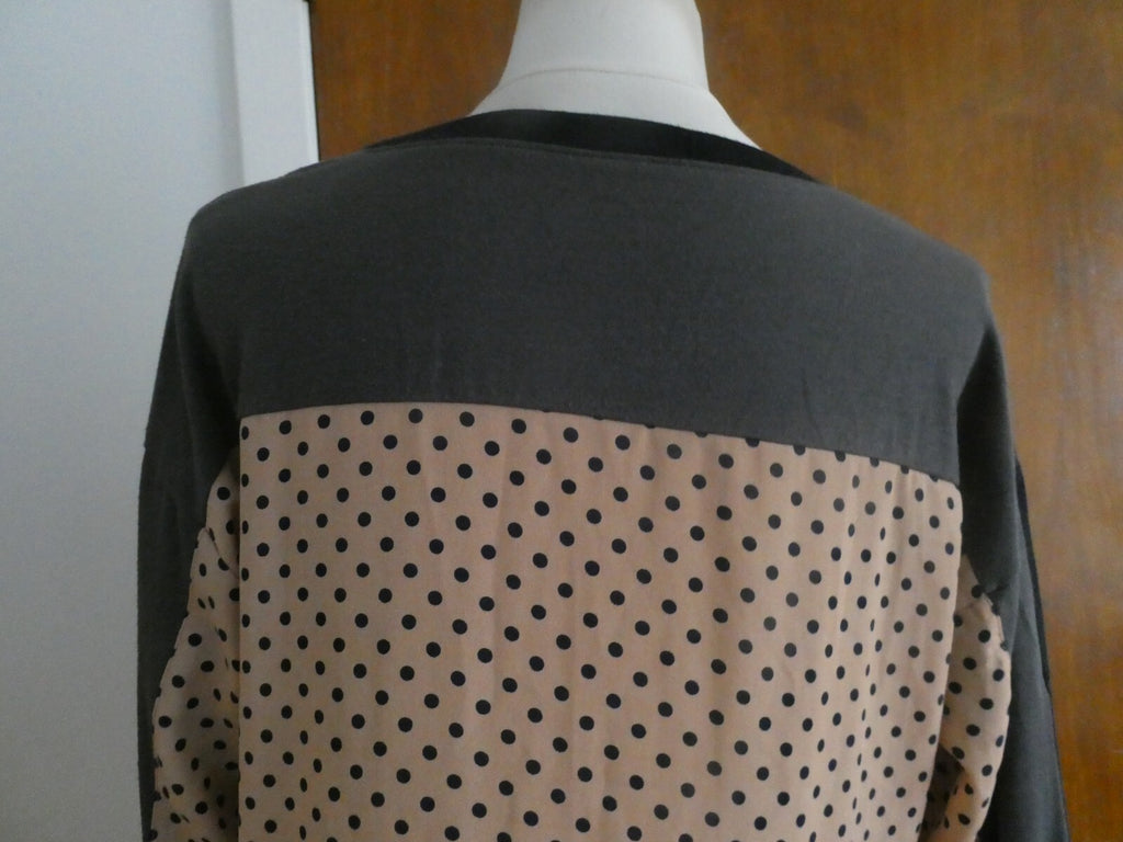 Tulipian women's black multi color long sleeves top size large