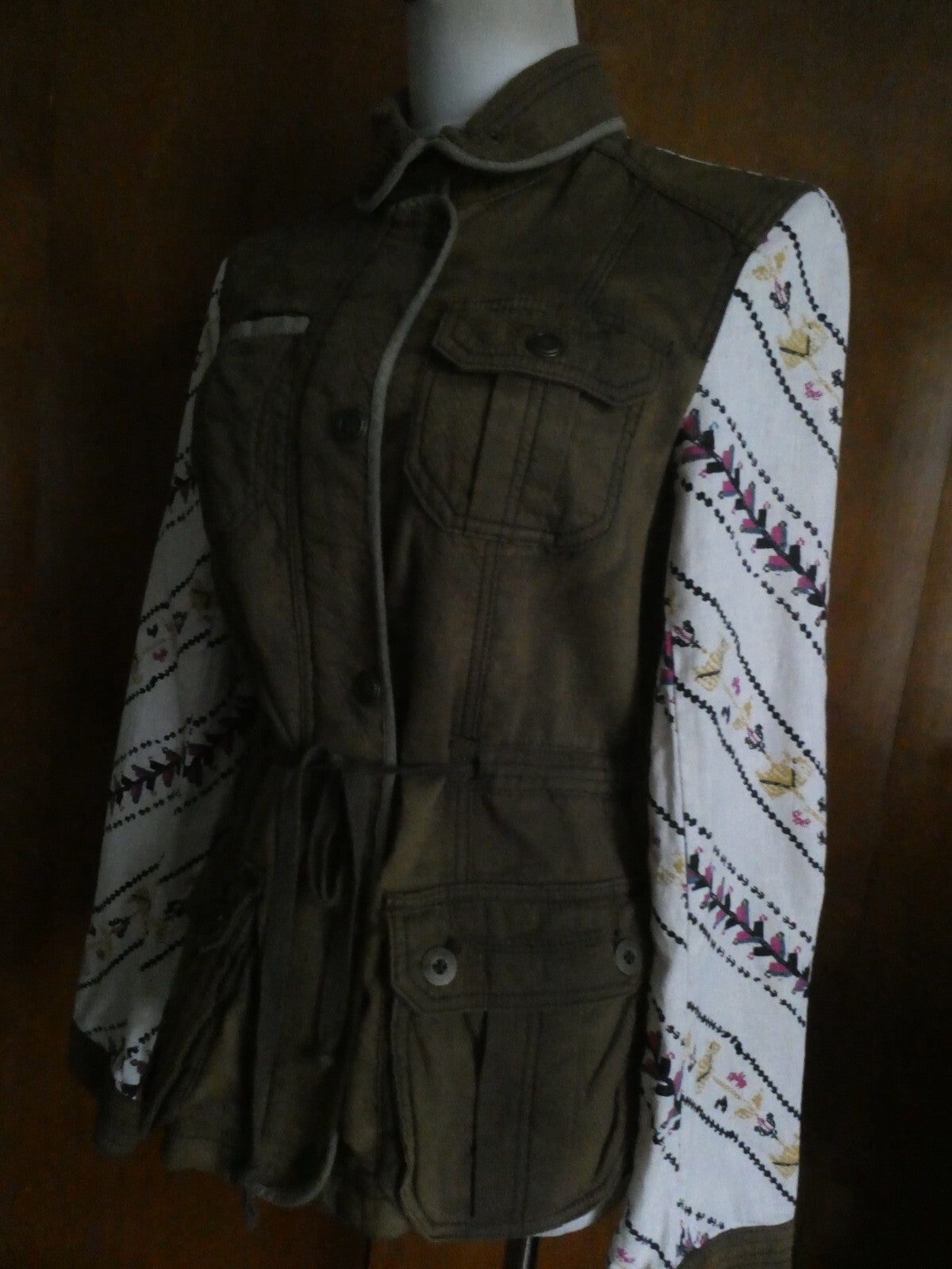 FREE PEOPLE Multicolor Soft 100% Cotton Tie Jacket Size Small